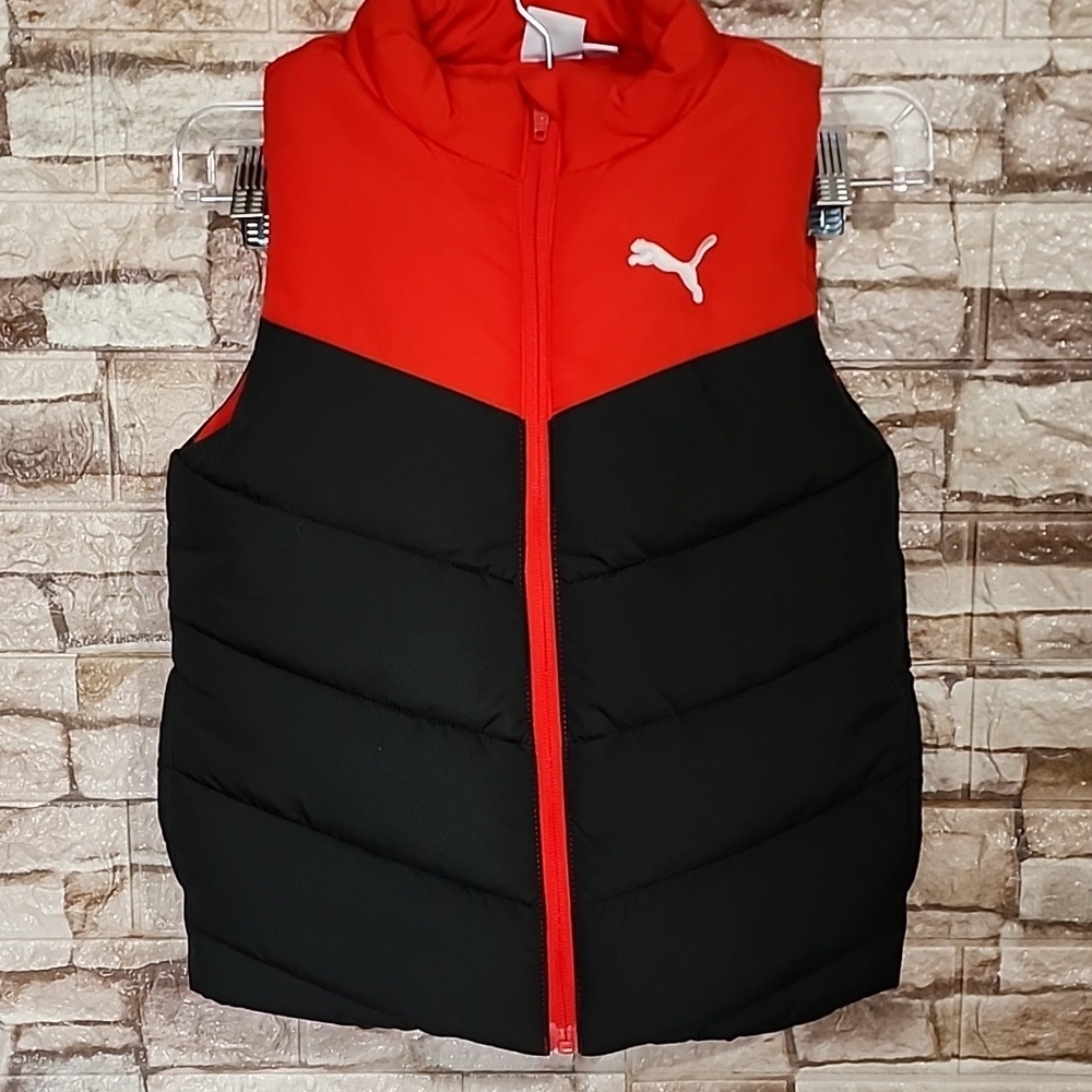 Puma Red Black Full Zip Vest